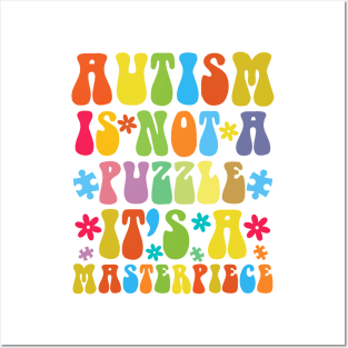 Autism is not a puzzle it's a masterpiece Autism Awareness Gift for Birthday, Mother's Day, Thanksgiving, Christmas Posters and Art